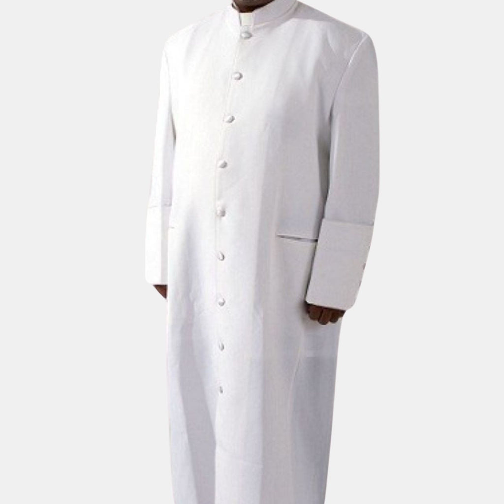 Holy White Plus Size Clergy Robe for Men | eClergys™