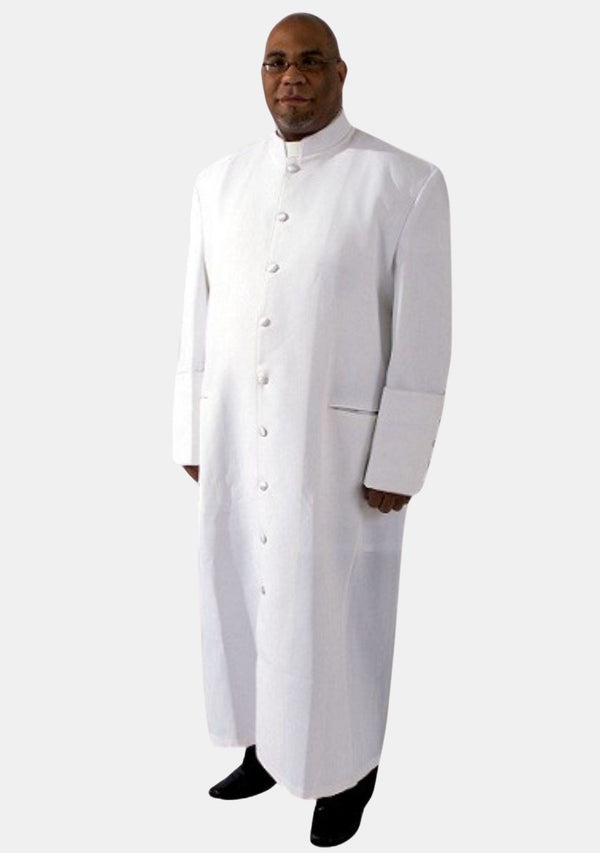 Pluz Size Men White eClergy's Robe