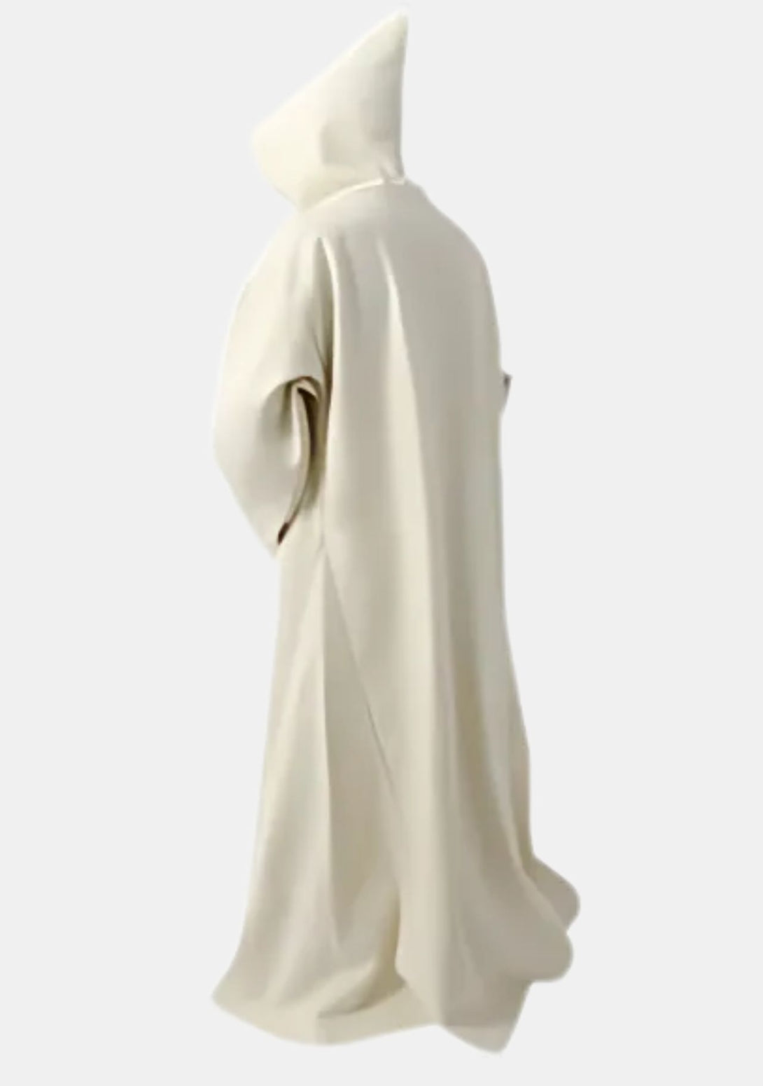 eClergys White Monk Robe with Fixed Hood and Long Tail