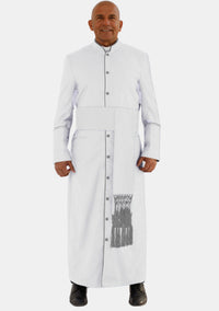 White with Gray Cleric Robe for Men