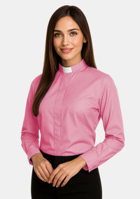 Women's Long Sleeve Tab Collar Clergy Shirts