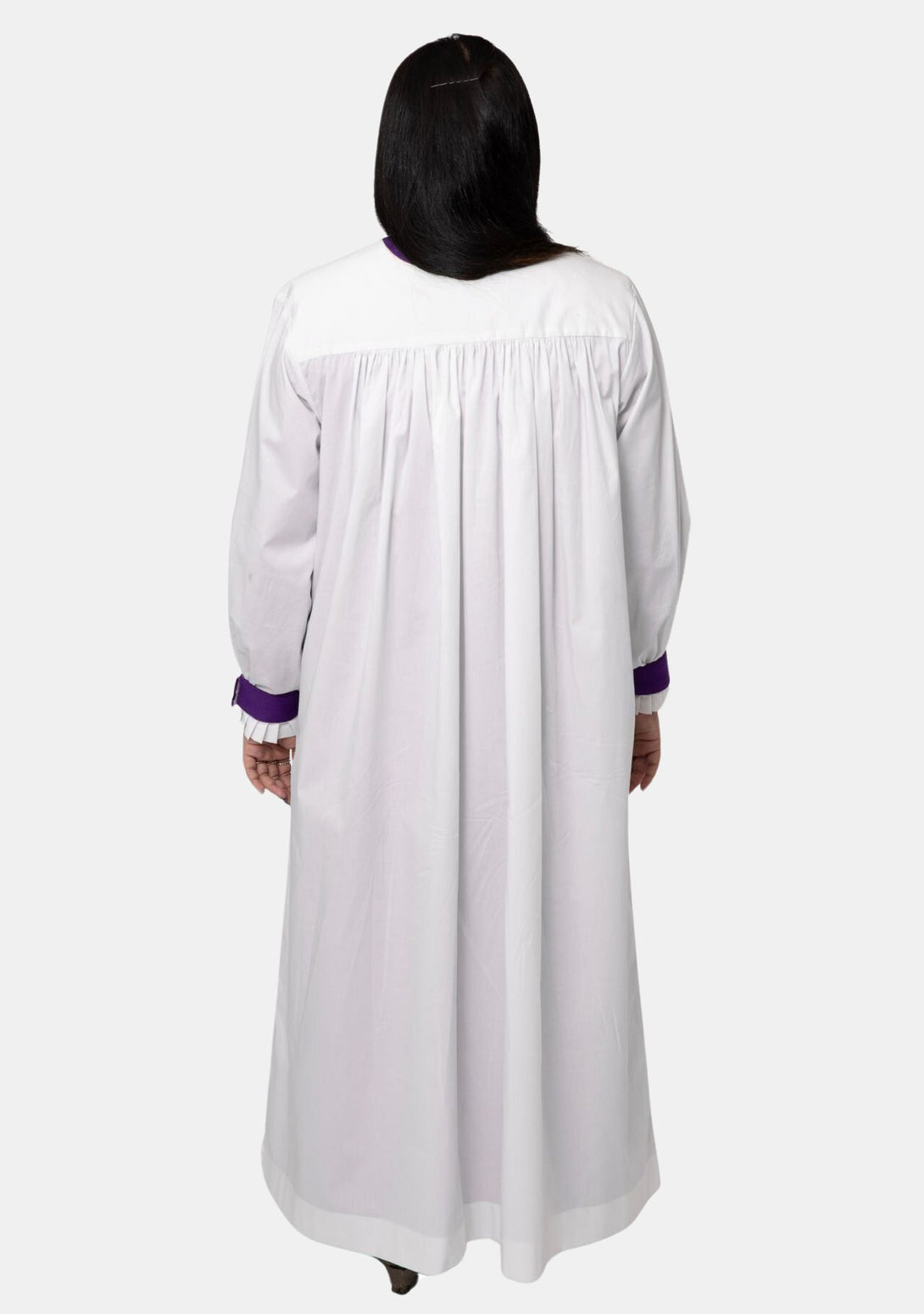 Women's Roman Purple Rochet with Ruffled Sleeve | eClergys™