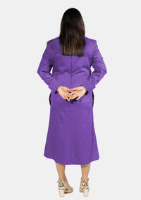 Womens Clergy Dress Roman Purple with Designer Buttons