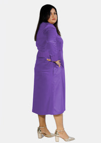Womens Clergy Dress Roman Purple with Designer Buttons