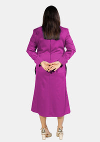 Womens Clergy Dress Red Purple with Designer Buttons