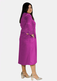 Womens Clergy Dress Red Purple with Designer Buttons