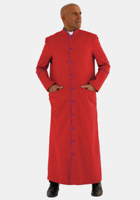 Red with Roman Purple Trim eClergys Robe for Men