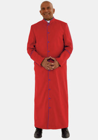 Red with Roman Purple Trim eClergys Robe for Men