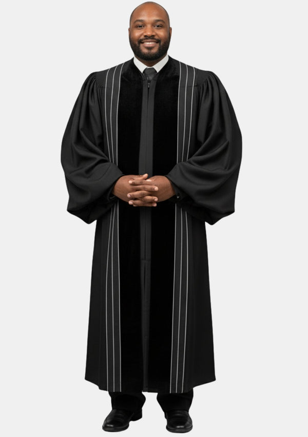 Black with White Men’s Pulpit Robe