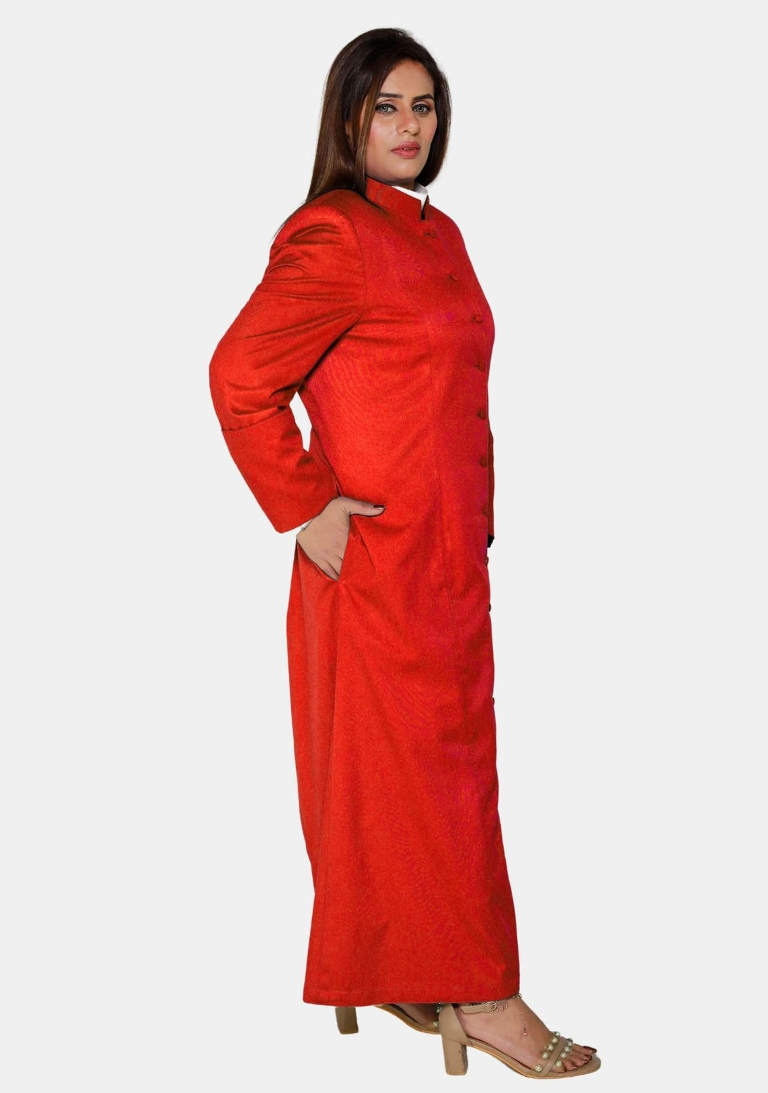 Red Priest Robe with Soft Shoulder Pads and Pockets – eClergys