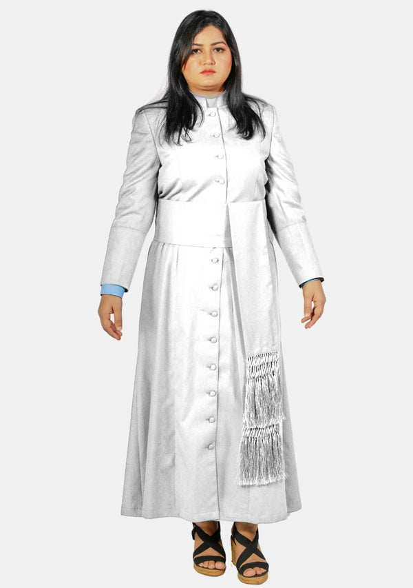 Serene Clergy Robe for Women White