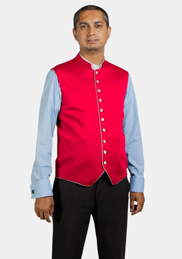 Red Cardinals Vest with Contrast Trim