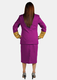 eClergy's Red Purple Gold Clerical Skirt Suit