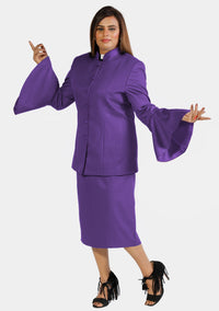 eClergy's Suit Flared Sleeve Roman Purple