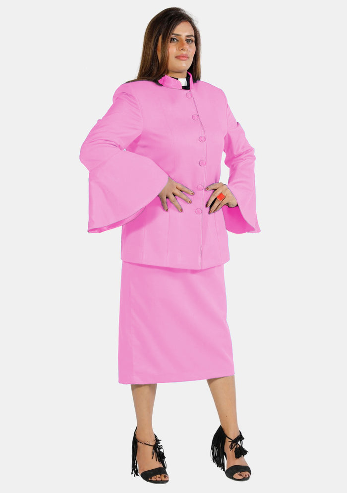 eClergy's Suit Flared Sleeve Pink
