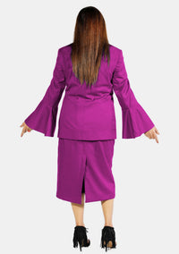 eClergy's Suit Flared Sleeve Red Purple