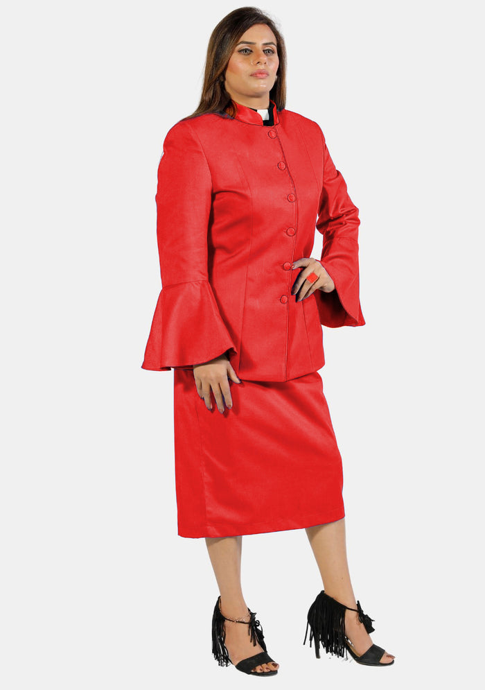 eClergy's Suit Flared Sleeve Red