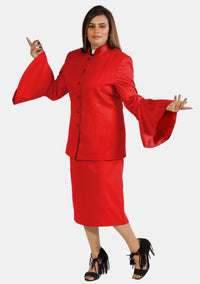 eClergy's Suit Flared Sleeve Red
