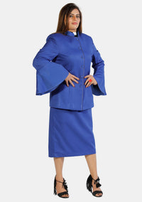 eClergy's Suit Flared Sleeve Royal Blue