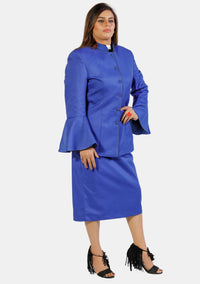 eClergy's Suit Flared Sleeve Royal Blue
