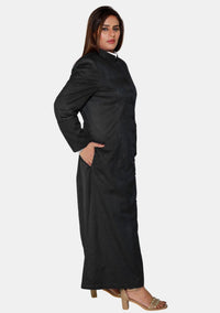 Ethereal Female Clerical Black Robe