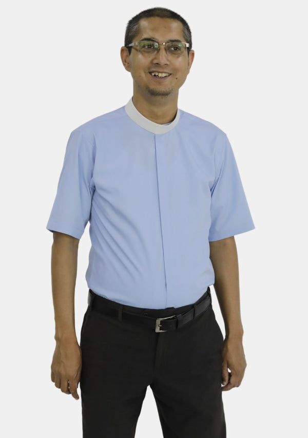 Light Blue Clergy Shirt