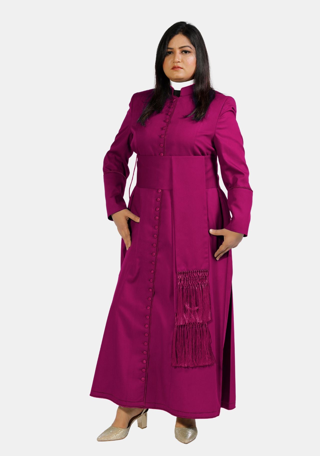 Red Purple Cassock with 33 Buttons | eClergy's Cassock for Female ...