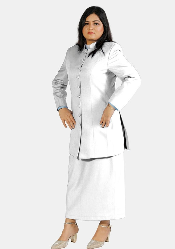 Female White Clergy Suit