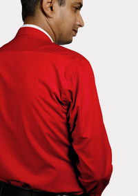 Red Cardinals Roman Collar Shirt