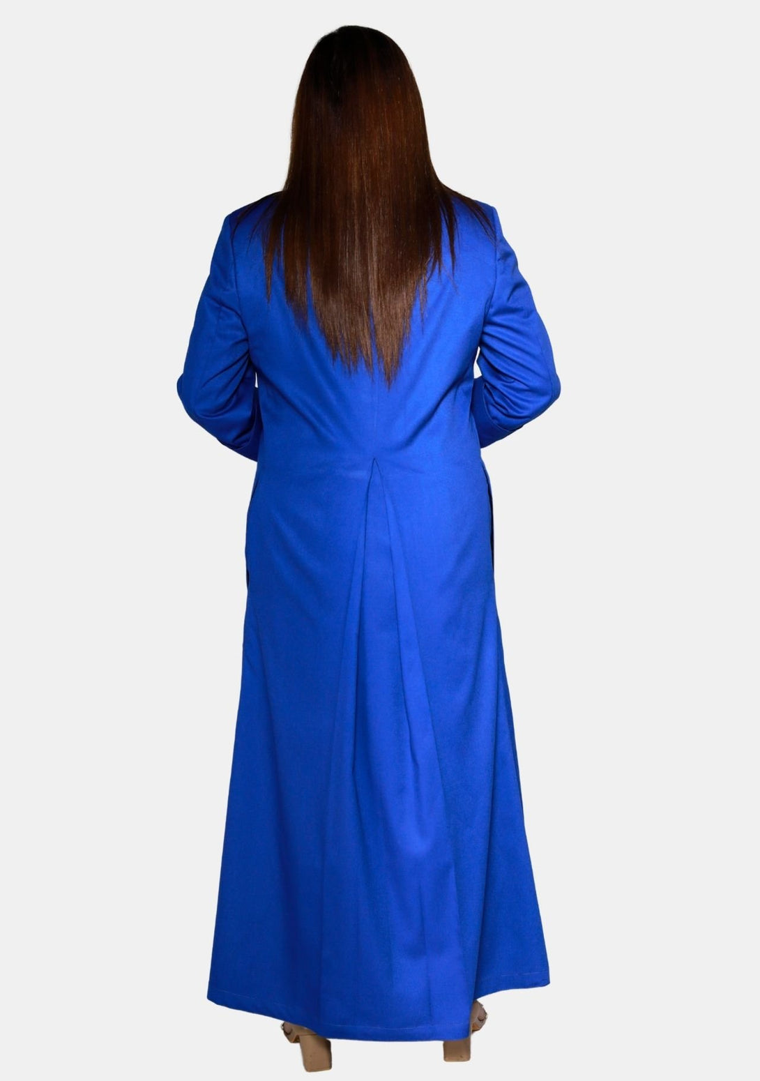 Blue Clergy Robe with 14 Fabric Buttons and Soft Comfort – eClergys
